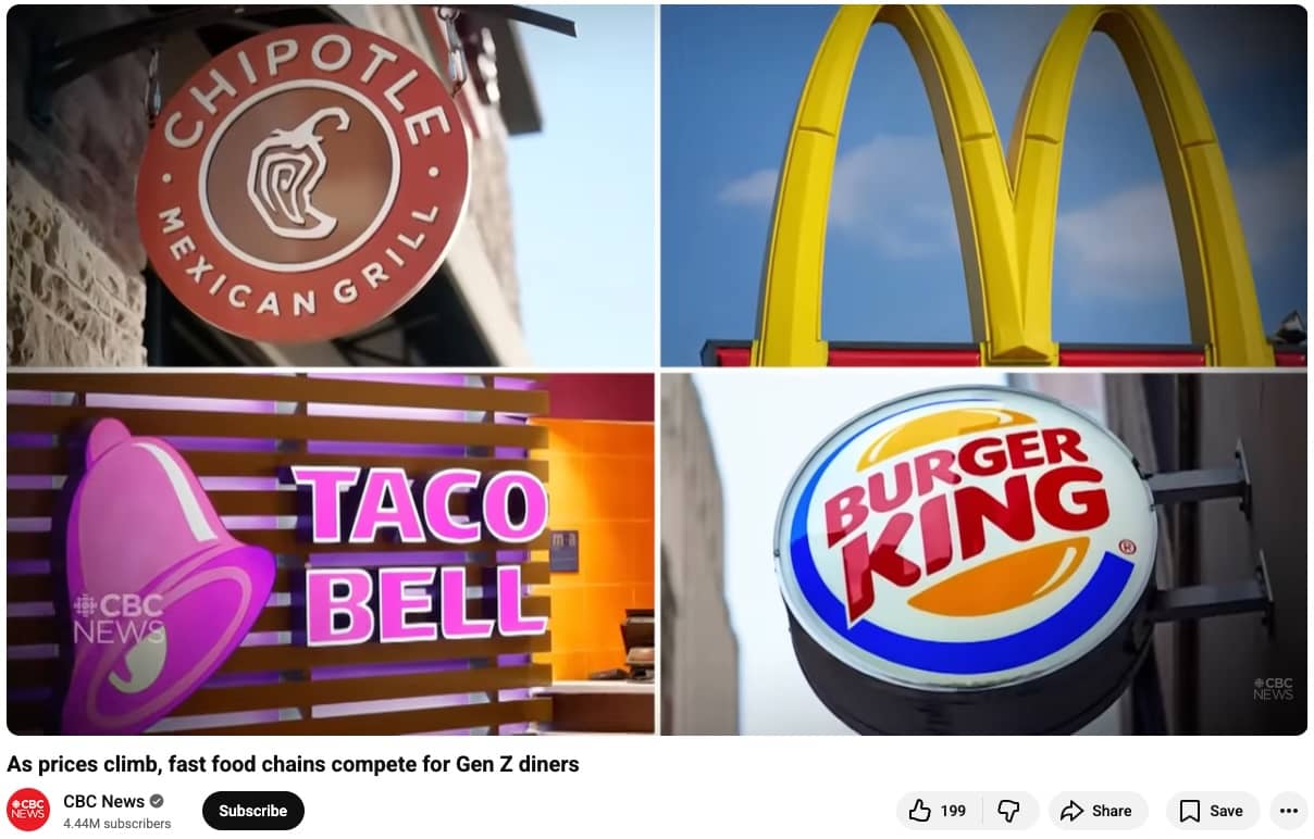 CBC News: As prices climb, fast food chains compete for Gen Z diners